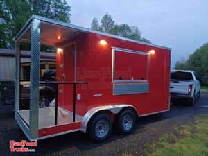 2023 7' x 16' Freedom Coffee and Beverage Concession Trailer with Porch