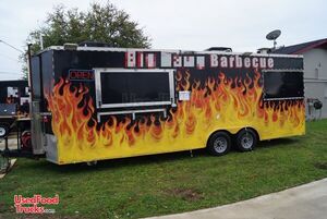 2022 - 8.5' x 24' Barbecue Concession Trailer | Mobile BBQ Unit with 6' Porch