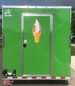 Like New 2023 - 7' x 12' Shaved Ice and Ice Cream Concession Trailer
