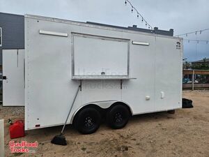 2022 - 8.5' x 16' Mobile Street Food Concession Trailer with Pro-Fire System.