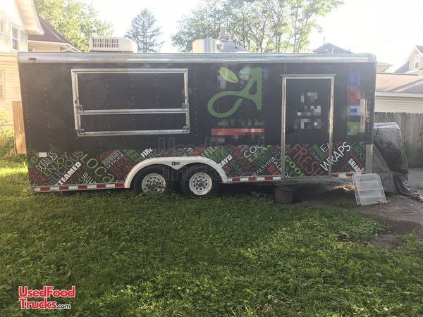 Ready to Cook 2000 - 7' x 20' Used Mobile Kitchen Food Concession Trailer.
