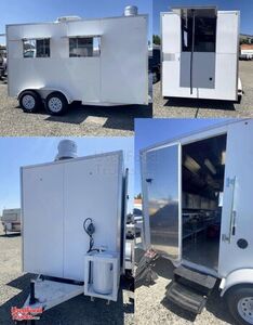 New 2022 7' x 14' Commercial Food Concession Trailer / New Mobile Kitchen Unit.