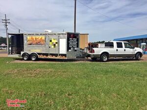 2014 BBQ Concession Trailer with Porch w/ Truck.
