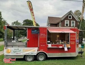 Wow Cargo 8.5' x 24' Shaved Ice, Lemonade & Kettle Corn Trailer with Porch.
