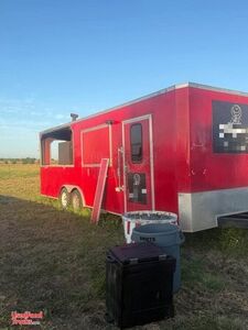 2018 8.5' x 24' Barbecue Food Concession Trailer with Porch Mobile Vending Unit