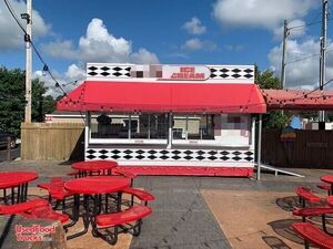 Loaded Turnkey 8.5  w x 19' x 7.5   H Ice Cream Soft Serve Trailer with Drive Thru Canopy System