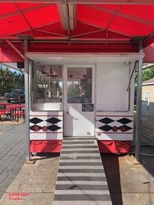 Loaded Turnkey 8.5  w x 19' x 7.5   H Ice Cream Soft Serve Trailer with Drive Thru Canopy System