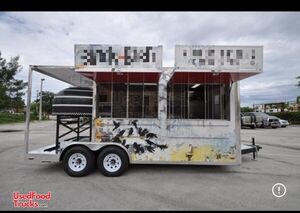 2018 8.6' x 18' Pizza Concession Trailer w/ Mugnaini Wood-Fired Brick Oven + Porch