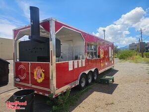 Versatile - 2023 8.5' x 32' Barbecue Food Concession Trailer with Porch