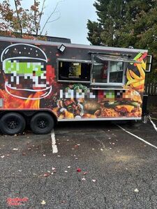 Double Axle Mobile Kitchen Food Concession Trailer with Pro Fire System