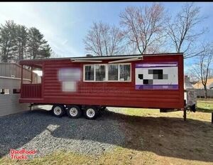 Well Equipped - 2018 Log Style Kitchen Food Concession Trailer with Porch