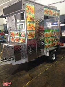 All Stainless Steel Small Used Compact Street Food Gyros Concession Trailer.