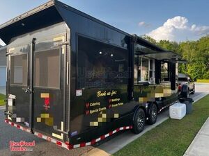2020 - 8.5' x 26' Barbecue Food Concession Trailer with Screened Porch & Bathroom.