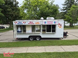 Well Equipped - 7.5' x 20' Wells Cargo Mini Donut Concession Trailer