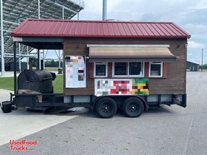 Head-Turning 2005 Custom Barbecue Food Concession Trailer with Porch.