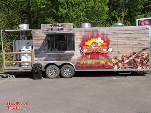 2015 - 8.6' x 28' BBQ Concession Trailer with Porch.