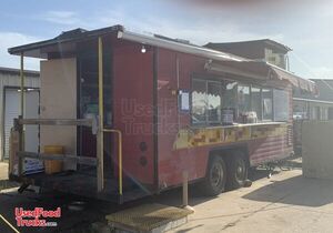 7.8' x 20' Mobile Kitchen Caboose Style Street Food Concession Trailer