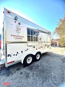2022 7.5' x 16' Mobile Kitchen Street Food Concession Trailer.