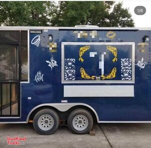 Lightly Used - 2019 - 8' x 16' Street Food Concession Trailer with Porch