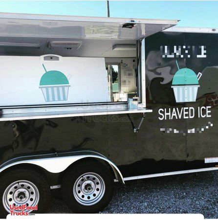 2017 - 7' x 14' Anvil Shaved Ice Concession Trailer Turnkey Snowball Business.