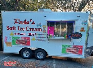 2022 - 8.5' x 16' Ice Cream and Food Concession Trailer.
