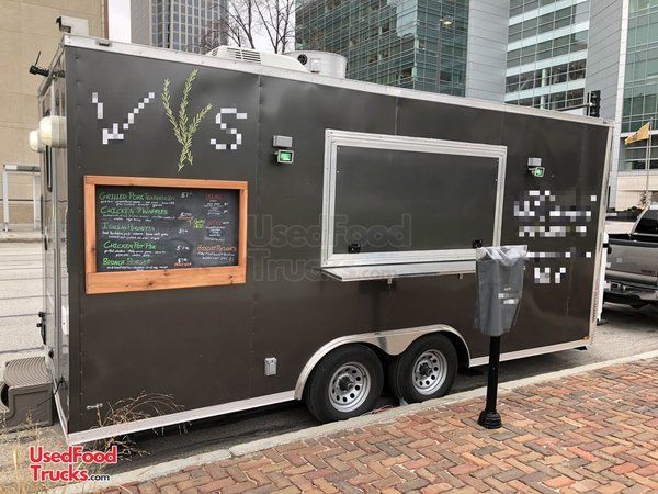 Loaded 2018 8.5' x 18' Mobile Kitchen Unit Food Concession Trailer.