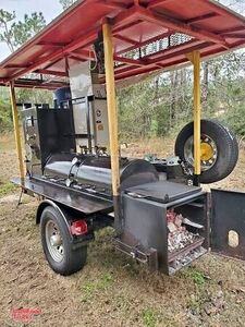 Used 2009 - 6' x 14' Open Barbecue Smoker Tailgating Trailer