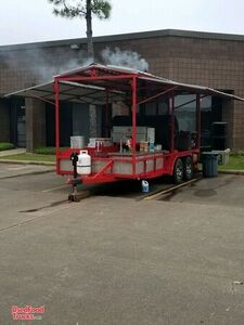 Preowned - 6.5' x 16' Open BBQ Smoker Trailer | Mobile Food Unit