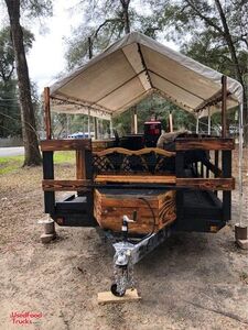 Nicely-Equipped Custom-Built 24' Open-Air Barbecue Food Trailer