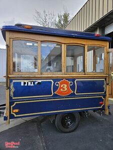 7.5' x 10'  Trolley Beverage Trailer Custom SF Style Cable Car Replica Streetcar Mobile Bar