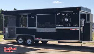 2020 - 6' x 22' BBQ Concession Trailer with Porch & Customer Smoker Lightly Used BBQ Rig.