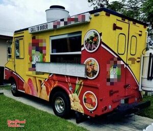 Chevrolet P30 Mobile Kitchen Food Truck with Fire Suppression System.