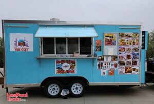 2022 - 8.5' x 16' Complete Turnkey Mini-Donut and Food Concession Trailer with Inventory