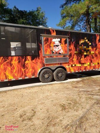 2018 - 8' x 22'  BBQ Food Concession Trailer with Porch.