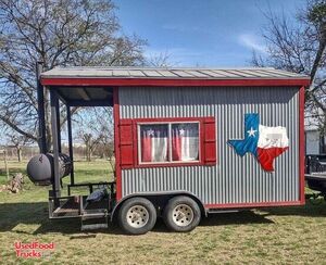 8' x 16' Barbecue Concession Trailer with Porch / Used Mobile BBQ Rig.
