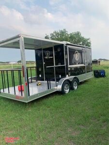 Never Used 2021 7' x 20' Mobile Coffee and Espresso Trailer with 8' Porch.