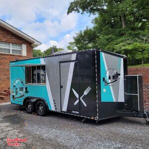 Slightly Used 2022 - 8.5' x 16' Spartan Kitchen Food Concession Trailer.