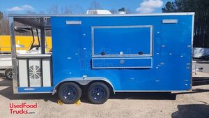 Like New - 2024 7' x 18' Kitchen Food Concession Trailer with Porch