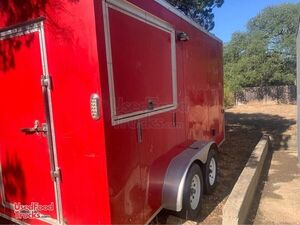 Used 7' x 14' Dual Axle Concession Trailer Mobile Vending Unit