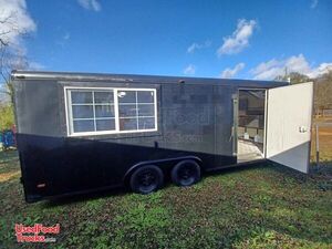 8' x 20' Used Kitchen on Wheels / Street Food Vending Concession Trailer.