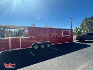 2024 8.5' x 34' Freedom Barbecue Concession Trailer with 8' Porch and 2005 Ford F350