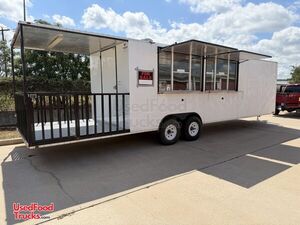 2022 8' x 28' Pizza Food Concession Trailer Mobile Vending Unit w/ Porch + Pro Fire System