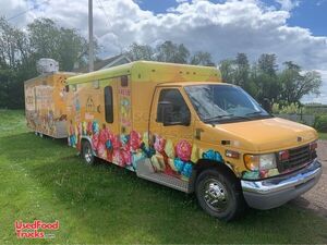 Inspected 2002 Ford E-350 Diesel Fun Foods Vending Truck with 2013 Trailer