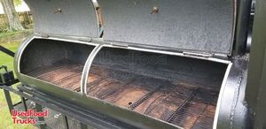 2010 - 7' x 16' Open Covered BBQ Pit Smoker Trailer / Tailgating and BBQ Rig