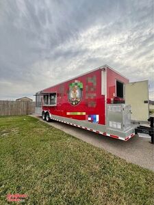 2022 30' Kitchen Food Concession Trailer with 8' Screened Porch and Pro-Fire Suppression