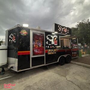 2018 22' Barbecue Kitchen Food Concession Trailer with Smoker