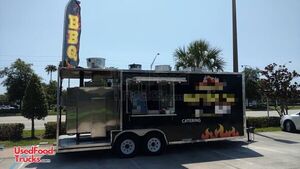 2015 - 8.6' x 22' BBQ Concession Trailer with Porch.