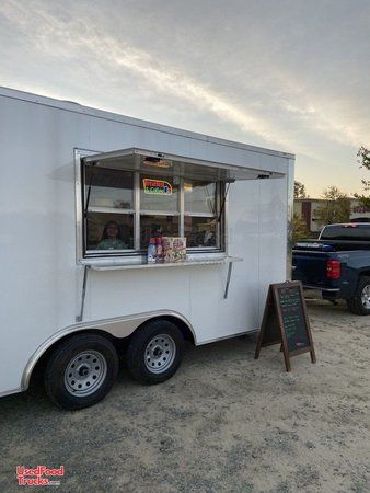 2019 Wow Cargo 8.5' x 16' Lightly Used Mobile Kitchen Food Concession Trailer.