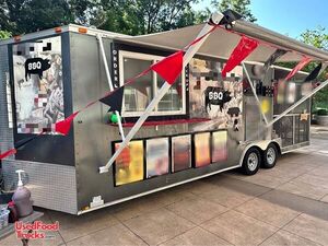 Well Equipped - 28' Barbecue Food Concession Trailer with Porch