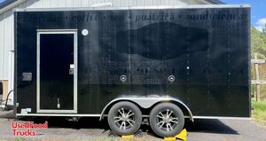 Lightly Used 2021 7' x 16' Basic Concession Trailer Condition.